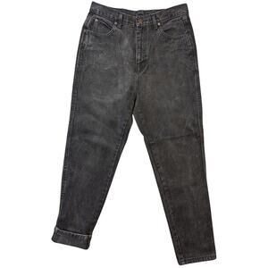 Vintage JEANJER High Rise Tapered Leg Mom Jeans 29" Black Wash Minimalist Indie